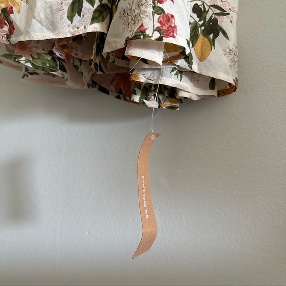 New Reformation Karen Milo Dress Floral Wrap M - Picture 11 of 13